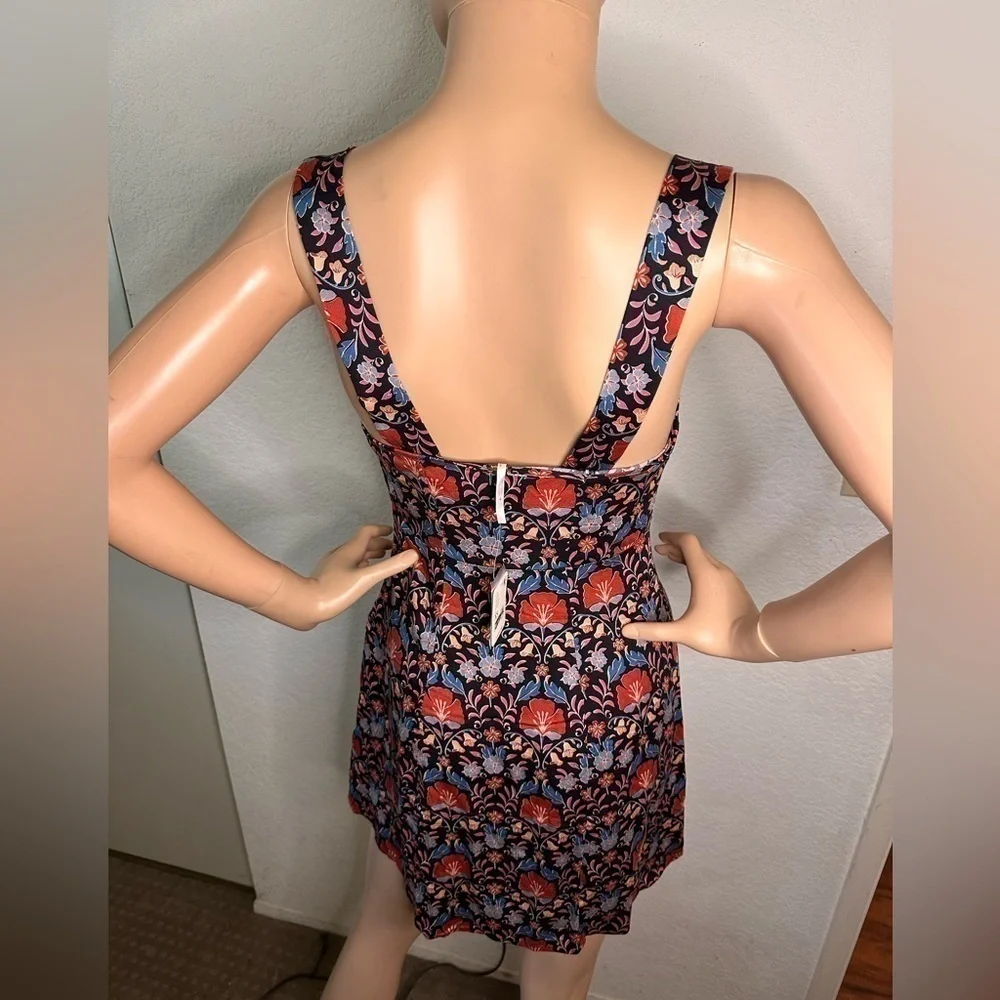 Free People Sasha Mini Dress XS NWT Floral Babydoll Boho Flowy - Picture 4 of 4